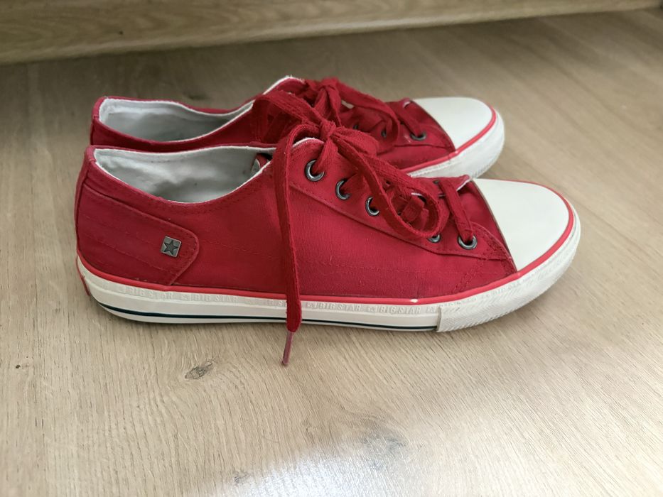 Trampki Big Star 41 /28cm wkł. czerwone damskie tenisówki materiałowe