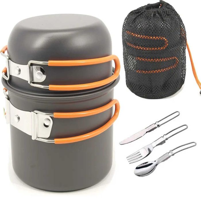 Туристичний набір посуду для кемпінгу 7в1 Набор туристической посуды!