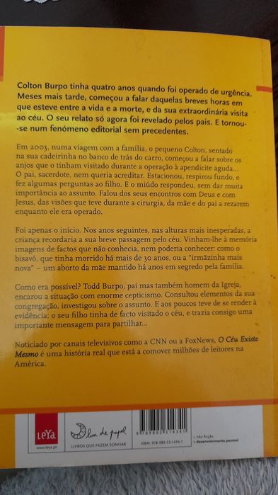Livro "O Céu existe Mesmo"