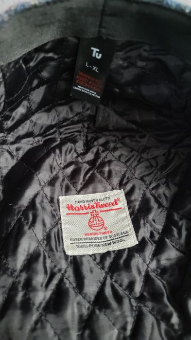 Markowy męski kaszkiet Harris tweed