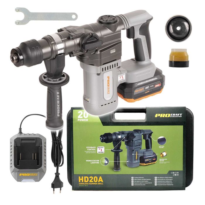 Akumulatorowy młot udarowo-obrotowy Procraft Industrial HD20A