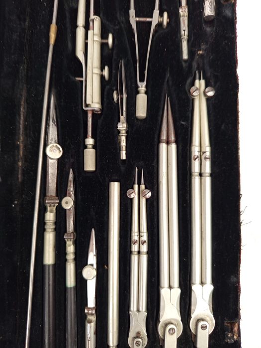 Zestaw kreślarski vintage