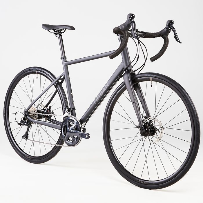 Bicicleta estrada nova TRIBAN RC500 PRETO TRAVÃO DISCO