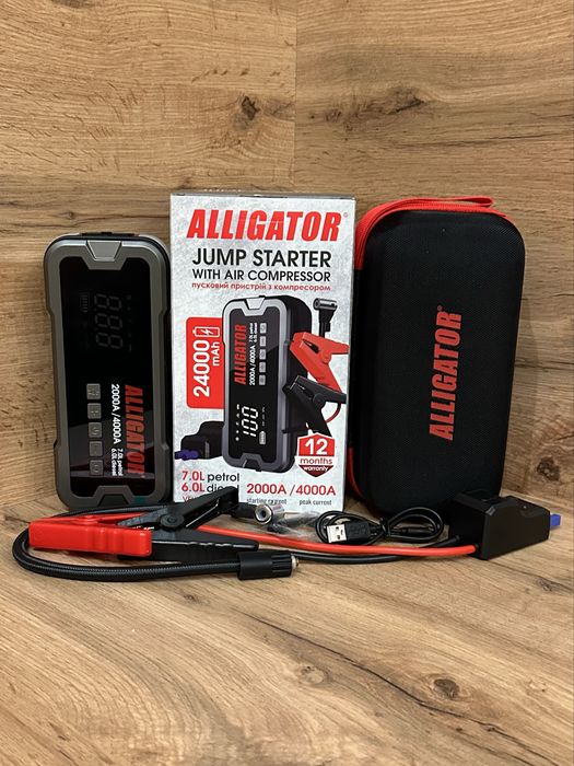 Пусковое устройство Бустер 24000mAh Alligator JS850 c компрессором