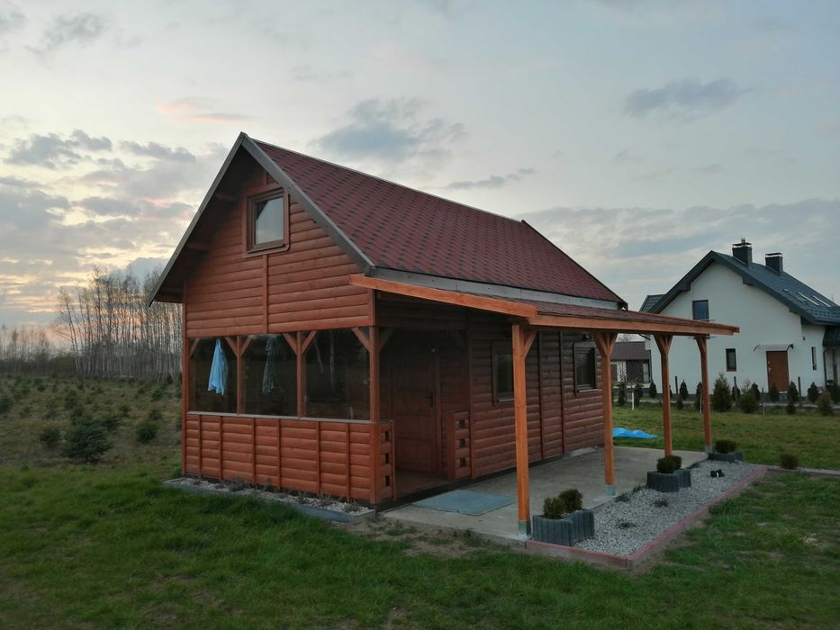 domek drewniany,letniskowy,4mx5m,kolanowa 50cm, szkieletowy,poddasze