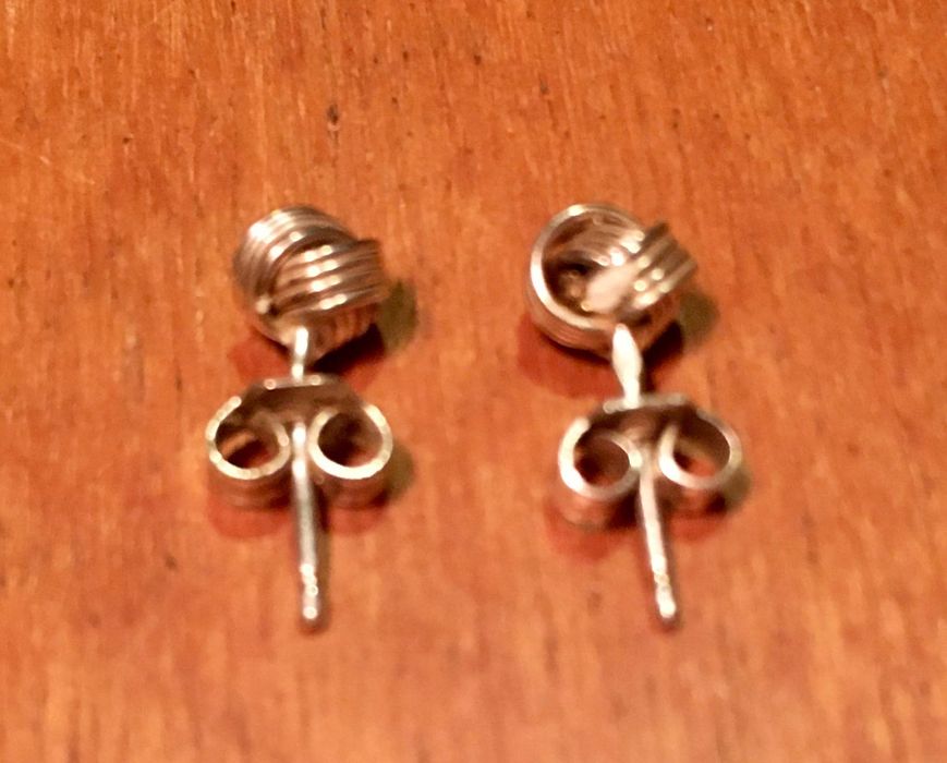 PRATA - brincos antigos - com contraste - 5 mm