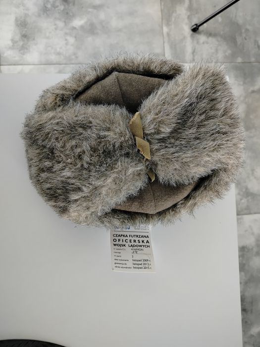Czapka futrzana zimowa futrzanka oficerska, 414/mon, rozmiar 56, nowa
