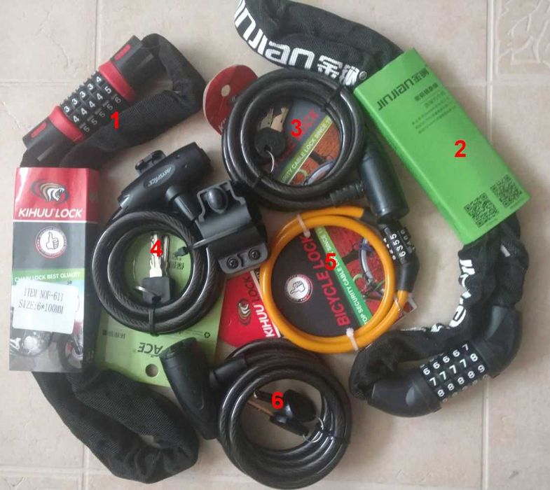 Замок велозамок велосипедный ланцюг цепь трос 12мм кодовый ключ крепеж
