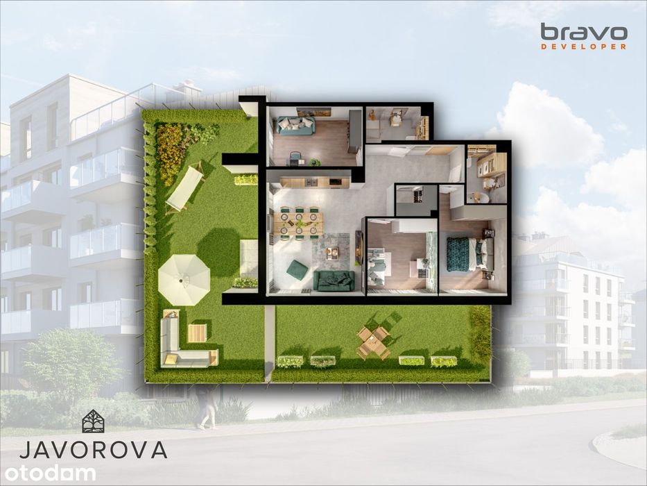 B2.M11 - mieszkanie 81,41 m2 z ogrodem