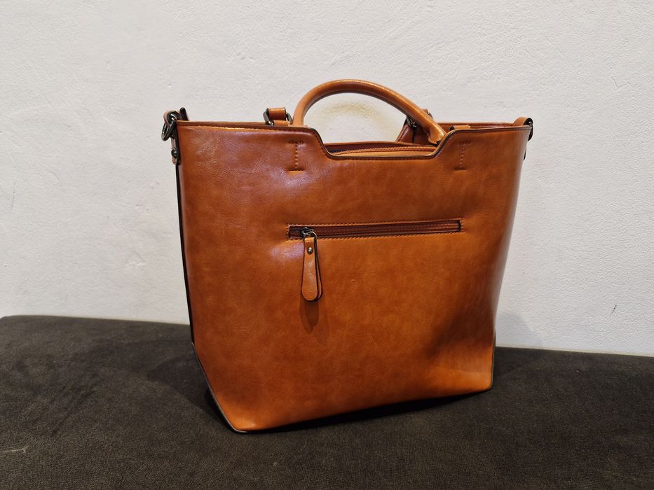 Brązowa torebka, shopper,  camel, polecam