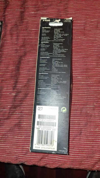 Microfone Dynamic Sound F-V320 Sony ainda na caixa