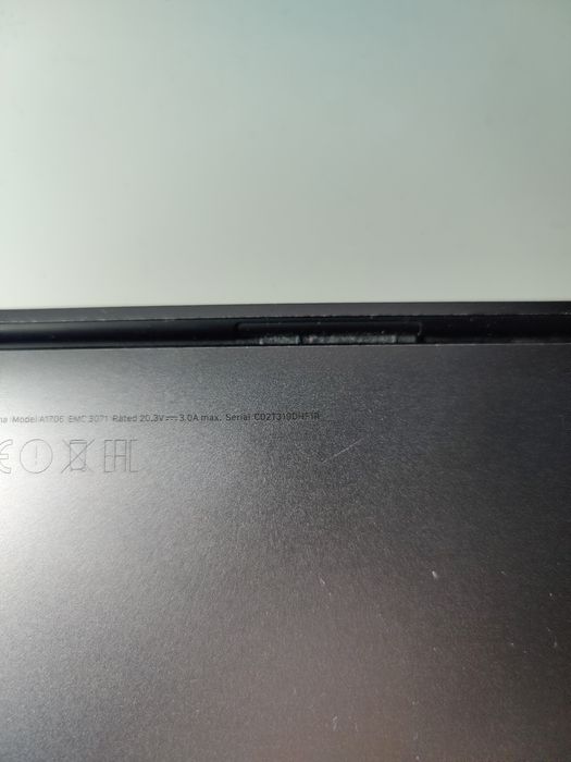 Ноутбук macbook pro 13 2016/ а1706/16 гб/SSD 512/apple