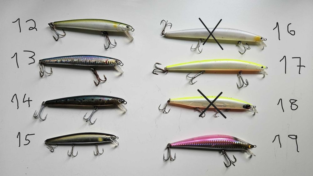Amostras de Spinning – Vários modelos (Shimano, Daiwa, Duo, etc.)
