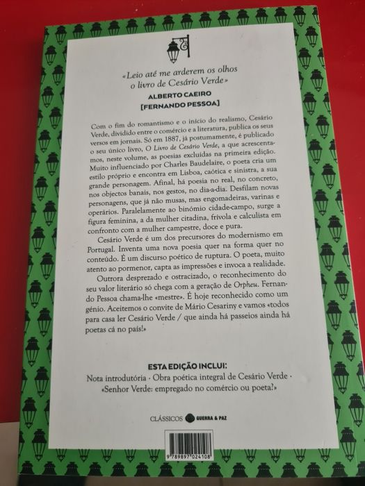 O livro de Cesário Verde e poesias dispersas