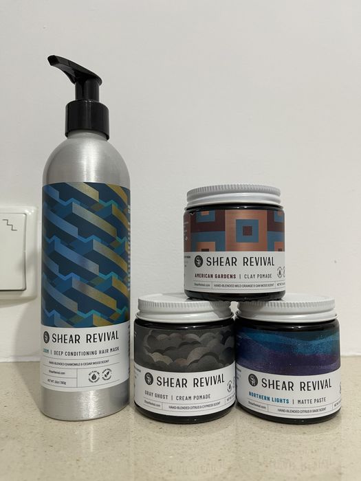 Shear Revival krem, glinka, pasta oraz maska do włosów