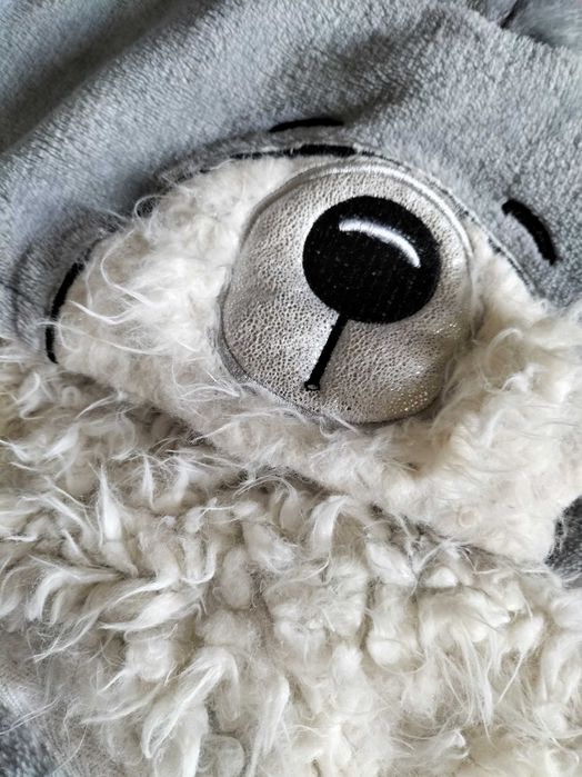 Szlafrok Boohoo szary miś M