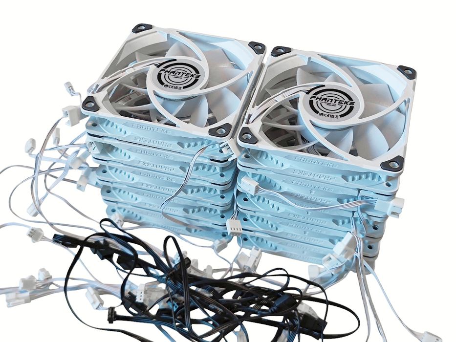 10 × Phanteks M25 D-RGB 120mm białe