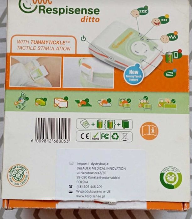 Bezprzewodowy monitor oddechu do pieluszki Respisense ditto