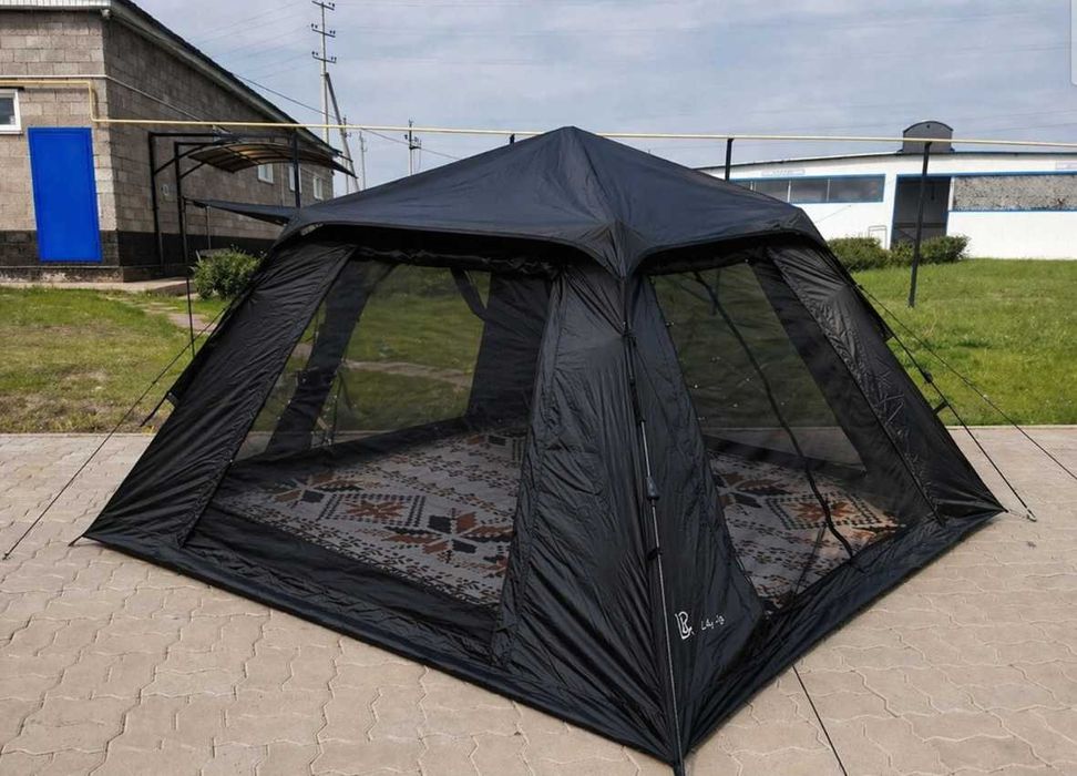 Палатка автомат туристична 6 місна для кемпинга чорна намет автоматичний