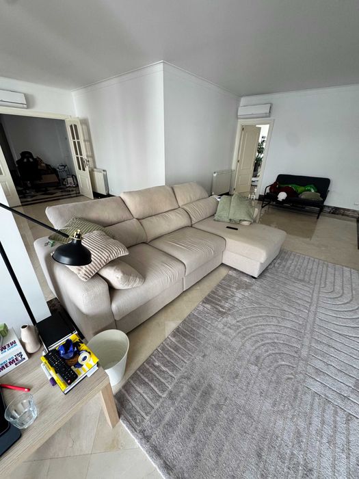 Sofá IKEA ESKILSTUNA 3 lugares c/ chaise longue – bege
