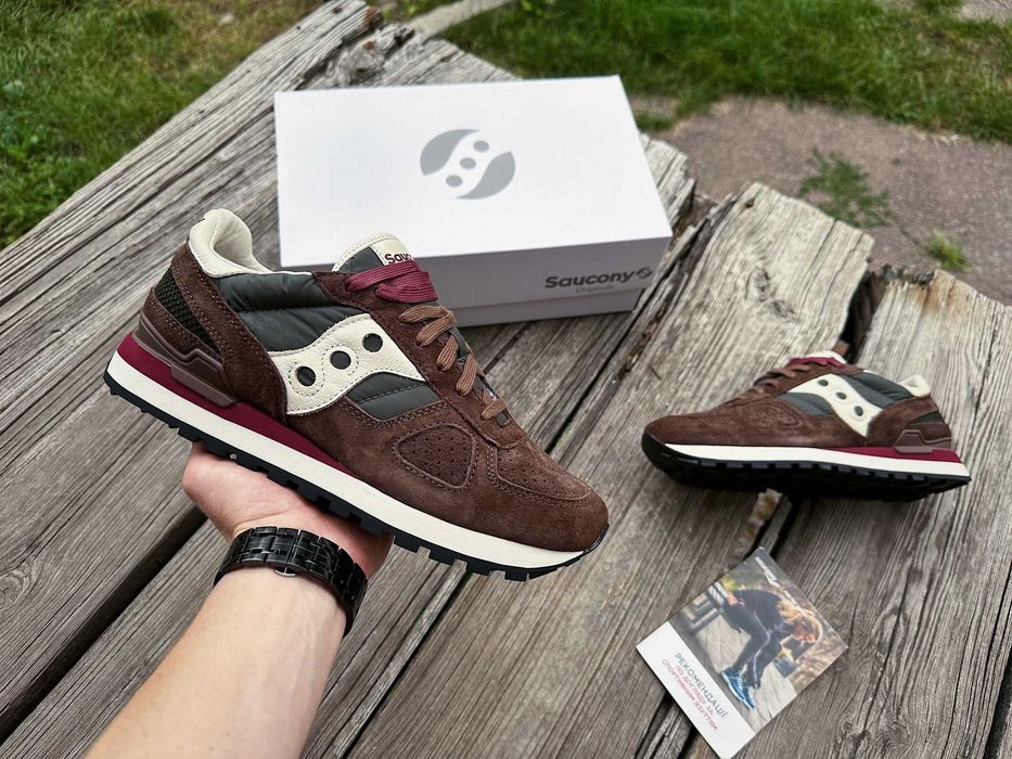 Мужские кроссовки Saucony Shadow Original 70780-3s коричневые Оригинал