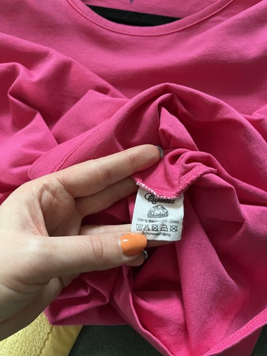 Bluzka t-shirt koszulka róż lovely Star bawełna prosta top Queentex