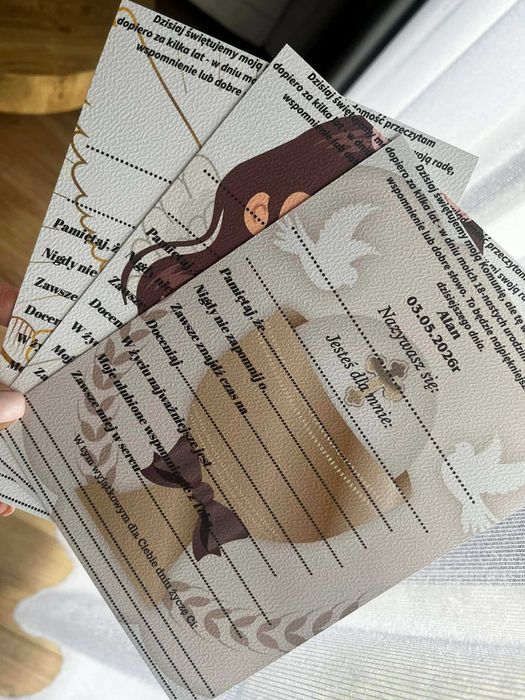 Ankiety karty na roczek chrzest