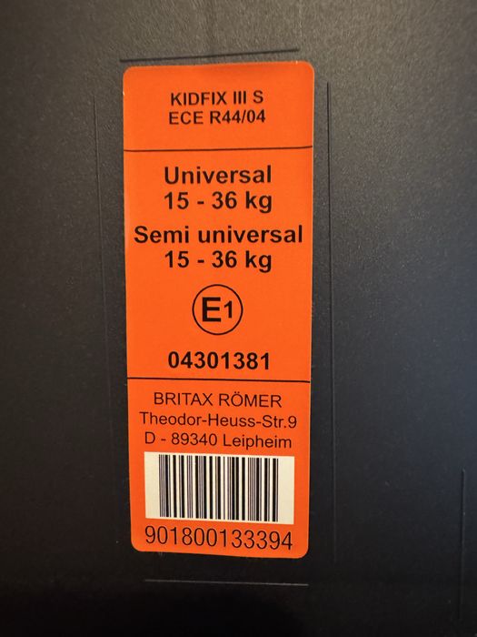 Cadeira Auto iSofix Britax Römer KIDFIX III S Cool Flow Silver