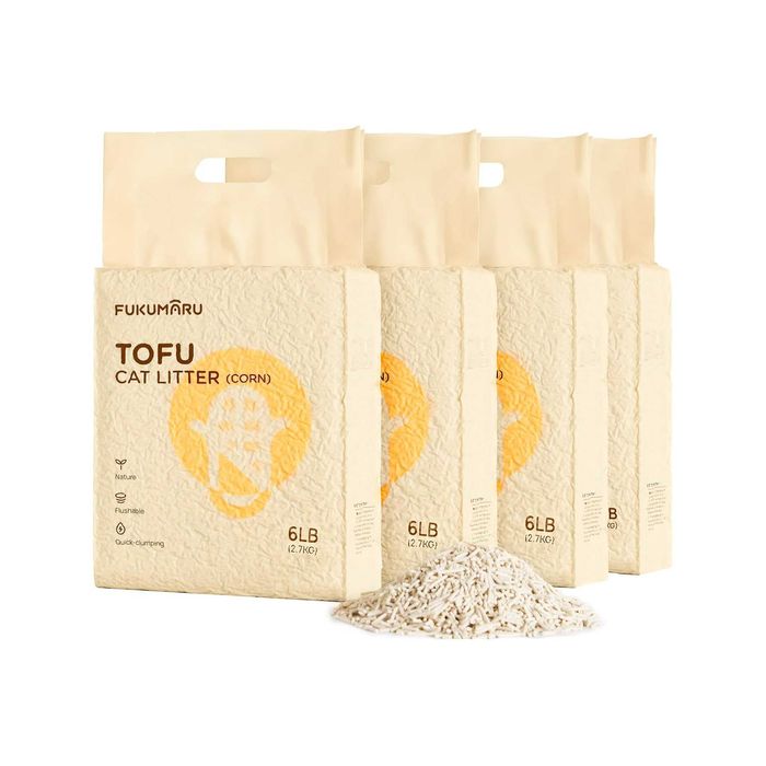 AREIA DE TOFU, aglomerante para gatos, pode ser descartado na sanita