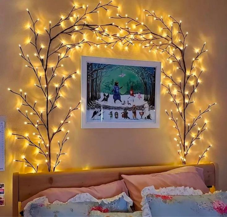 Декоративна led-гірлянда "гілка" 2.3 метра, 8 режимів, USB, пульт