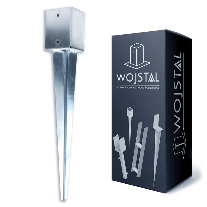 Podstawa słupa do wbijana 9x9cm ocynkowana 1,5 mm kotwa