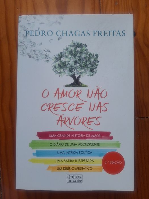 Livro "O amor não cresce nas árvores" de Pedro Chagas Freitas