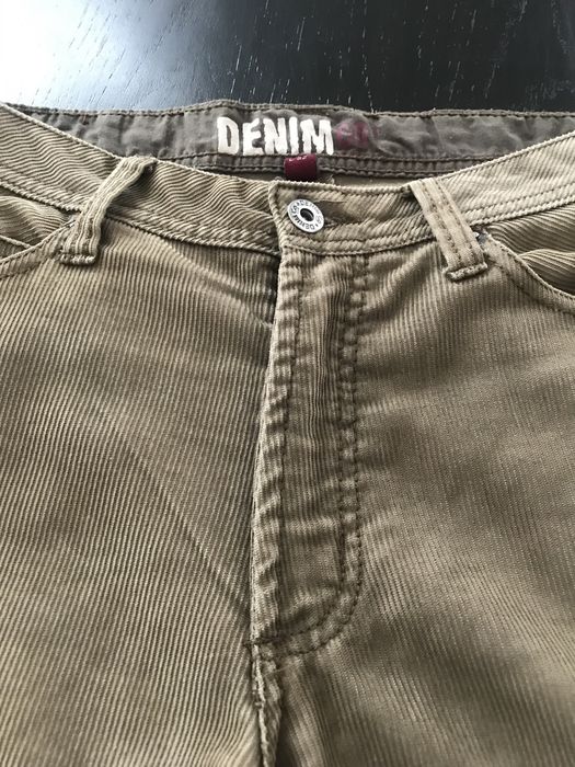 Dżinsy khaki sztruks męskie