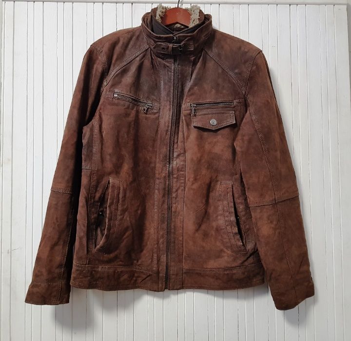 Зимова куртка натуральна замша Италия р. L