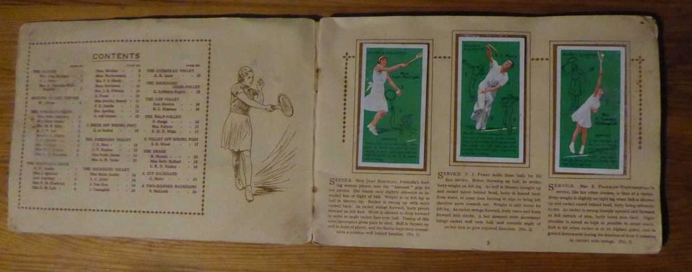 1936 cartões de tabaco "Tennis" - caderneta completa
