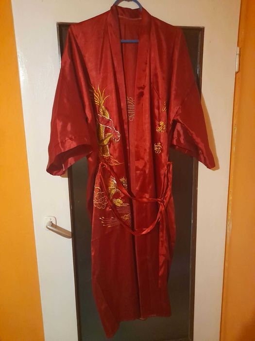 Męski szlafrok satynowy