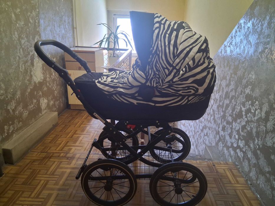 Wózek retro gondola zebra