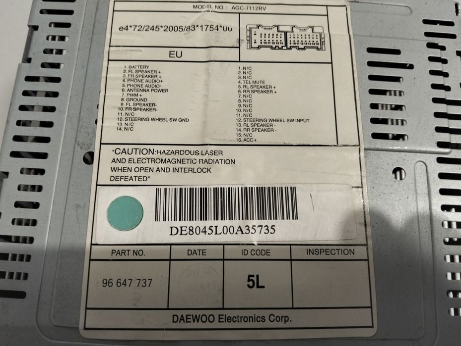Radio CD Chevrolet Aveo 2008