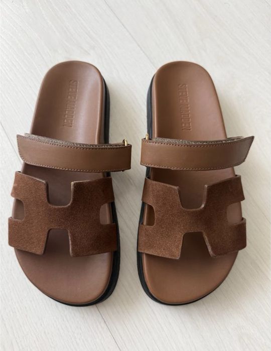 Шкіряні шльопанці steve madden