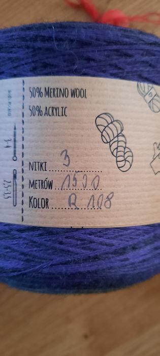 Włóczka merino/akryl 50/50