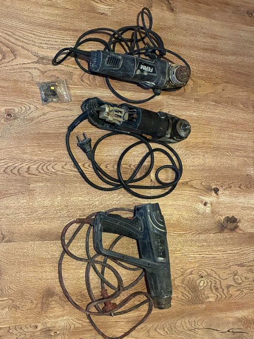 Zestaw uszkodzonych mniej lub bardziej narzędzi