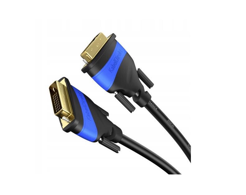 KabelDirekt Kabel Dual Link rdzeniem ferryt 1m DVI-D/24+1Full HD/1080p
