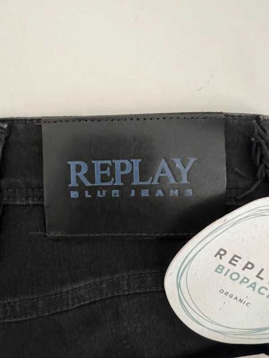 Calças de ganga pretas slim fit Replay - 30