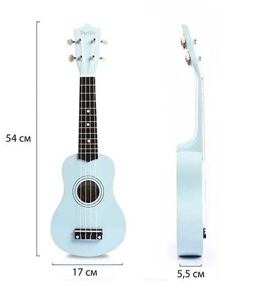 Укулеле Apelila блакитного кольору, б/у, має маленьке пошкодження