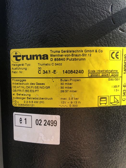 Se vende aquecedor Truma Combi
