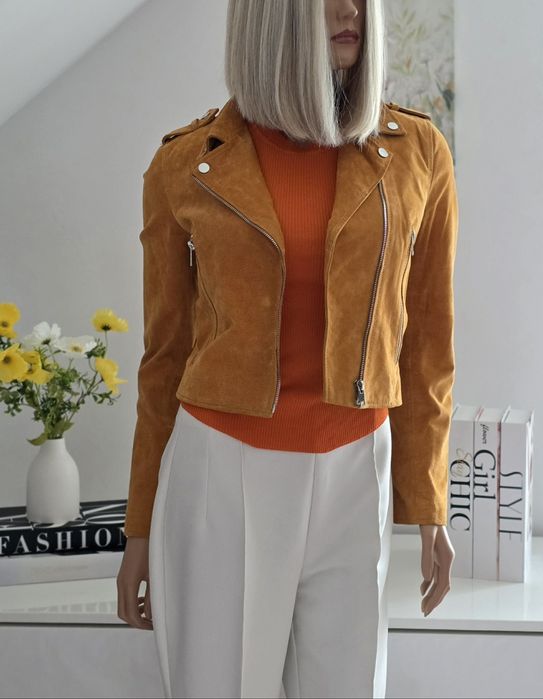 Ramoneska skórzana MANGO