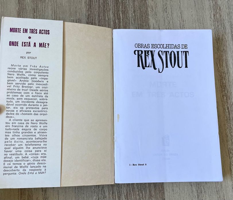 Livro: "Morte em três actos + Onde está a mãe?", de Rex Stout
