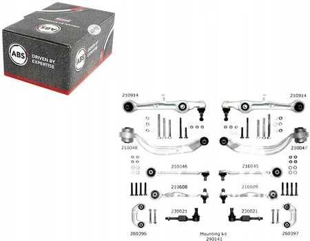 Комплект важелів/рычагов підвіски ABS AUDI A4 A6 PASSATB5 SKODA SUPERB