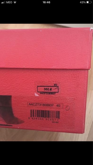 Botas carolina herrera 40 castanho