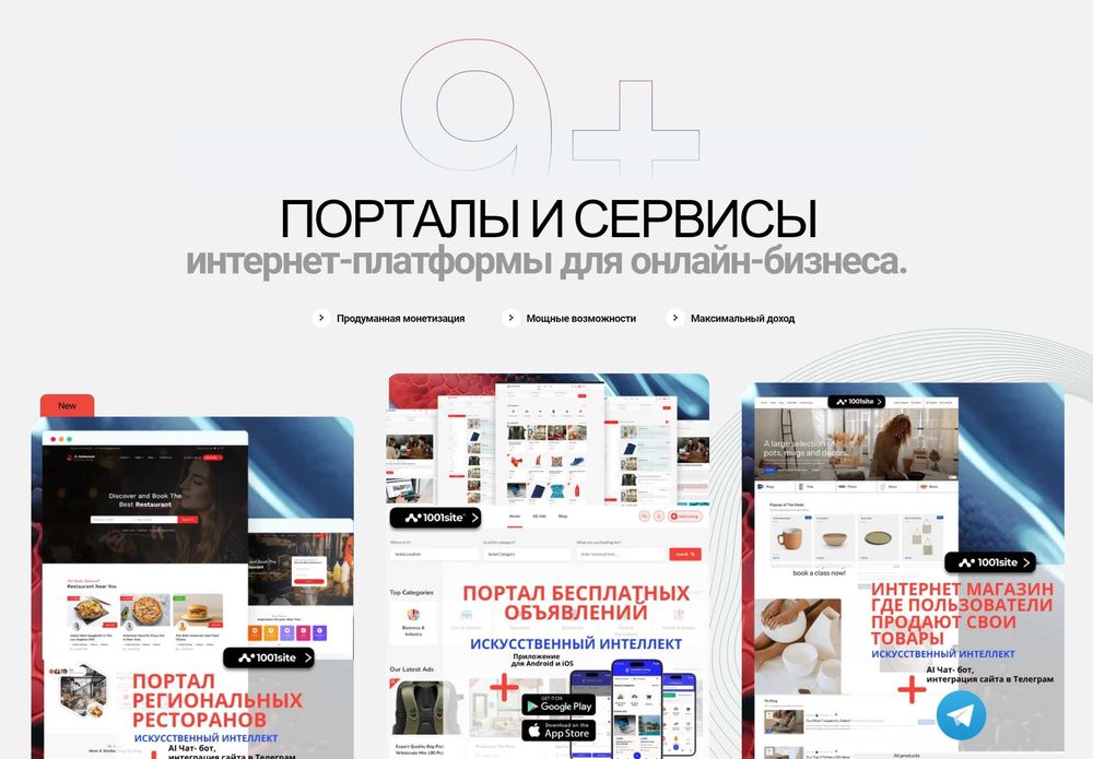 Интернет магазин, порталы сервисы с искусственным интеллектом